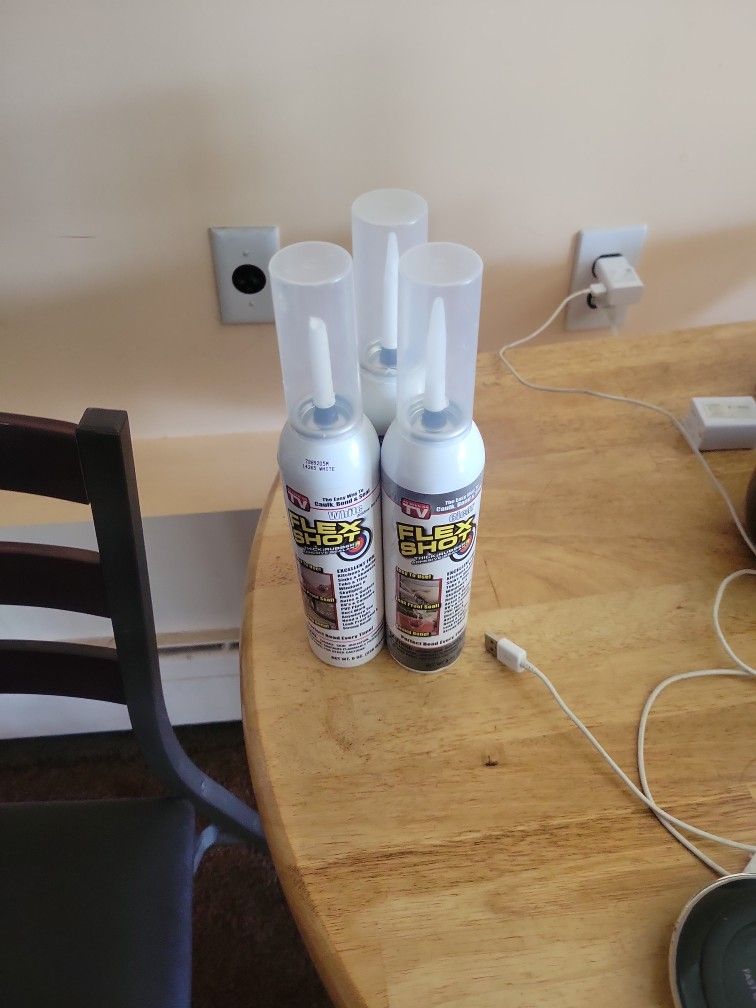 flex shot thick rubber rubber sealant and smoke alarm