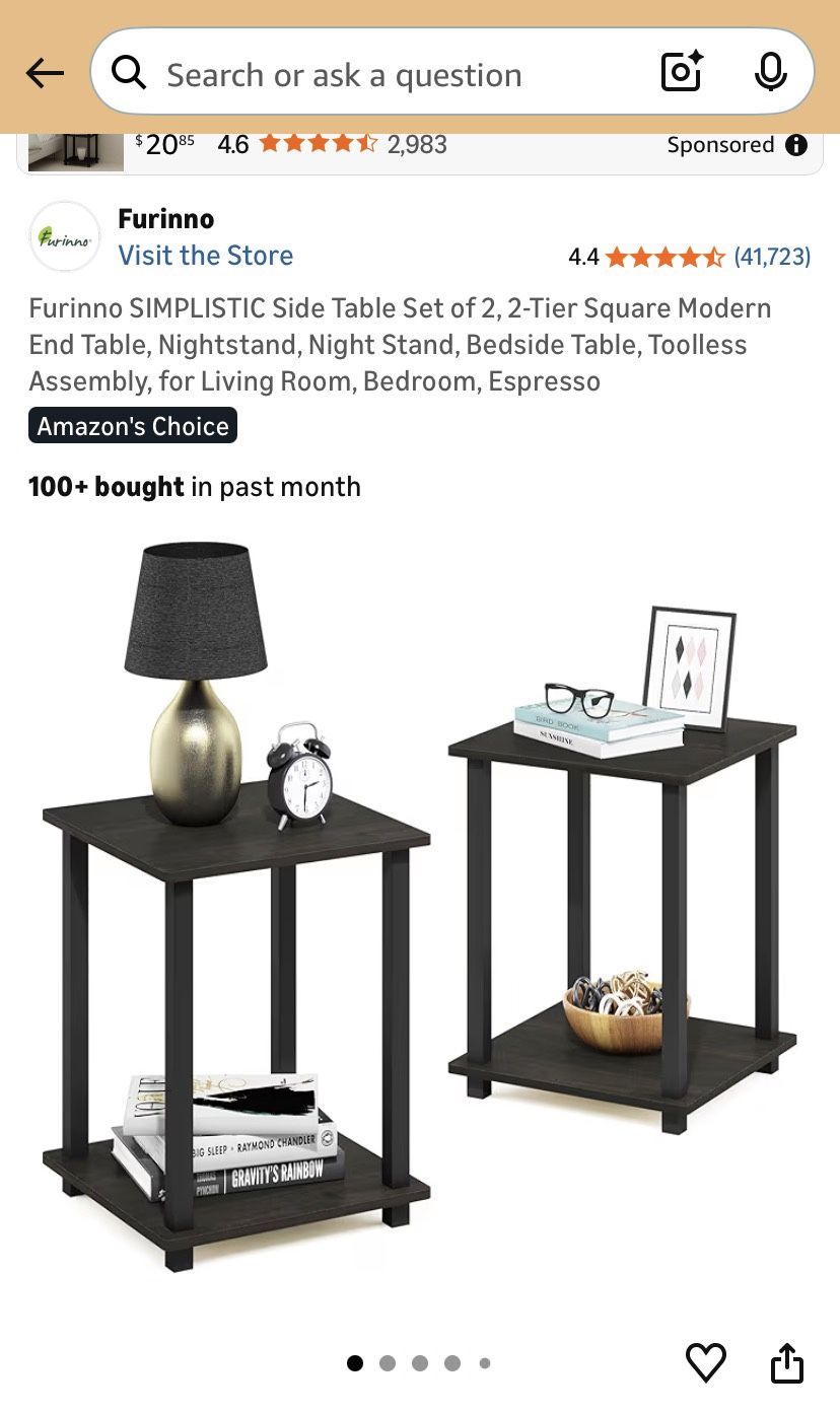 Side Tables / Nightstands- New, Unopened