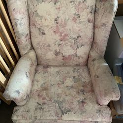 Wingback Chairs with floral pattern (two)