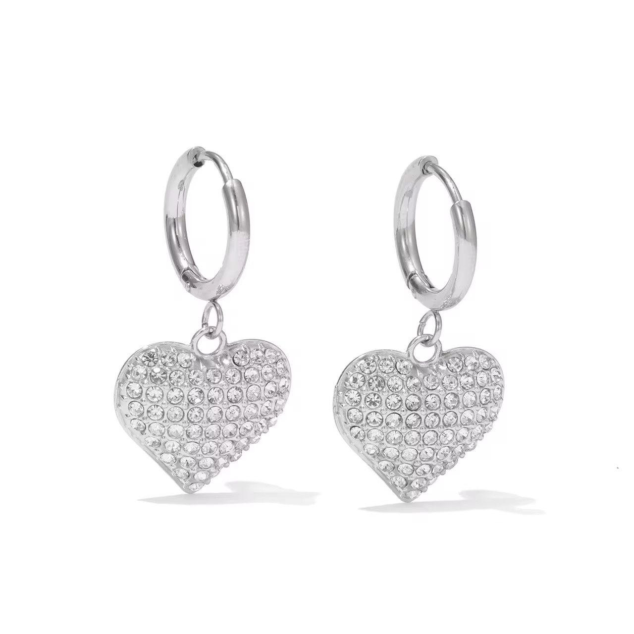 Silver Heart Earrings