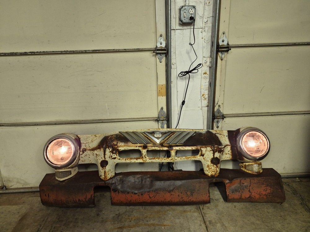 1957 Ford Truck Front End Vintage Barn Garage Art