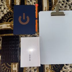 Bundle U Brands 8.5"x11.7" Adjustable Glass Desktop ,journals