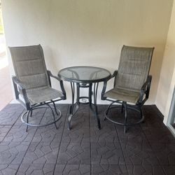 2 Seater Patio Set With Tall Bistro Table