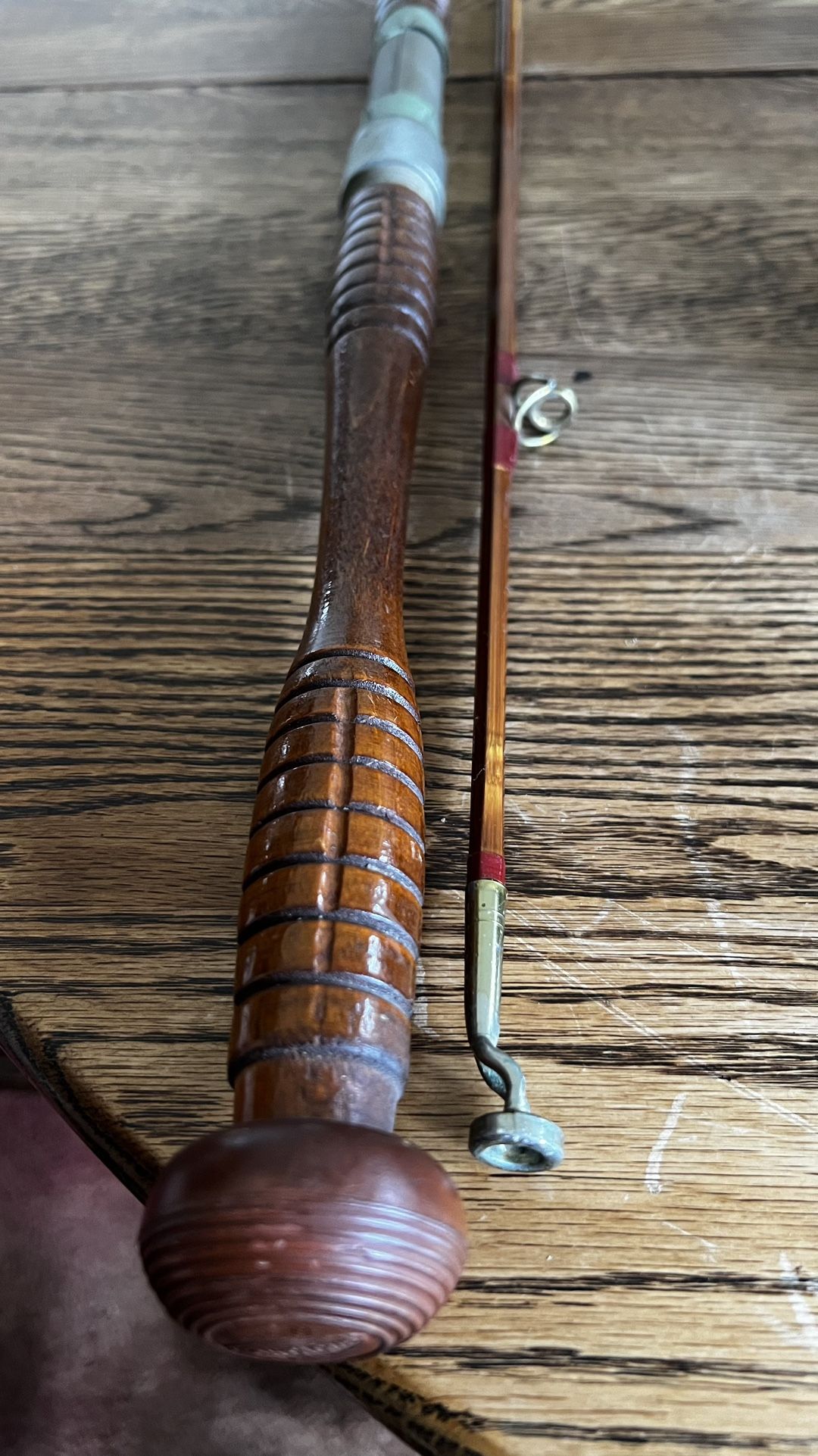 antique montegue fishing pole Vintage Montague Stone Harbor Split Bamboo 2 pc Rod - Beautiful! for Sale  in Pasadena, California