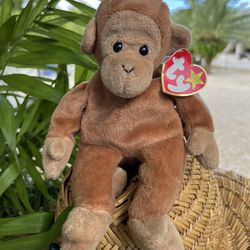 Ty Beanie Baby Bongo The Monkey Toy (4067)