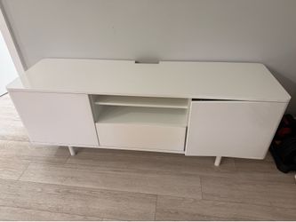 White Modern Media Console TV Stand