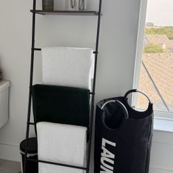 Blanket Ladder Wall Leaning Blanket Rack 