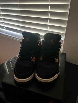 Air Jordan 4 Royalty Black Gold Sneakers