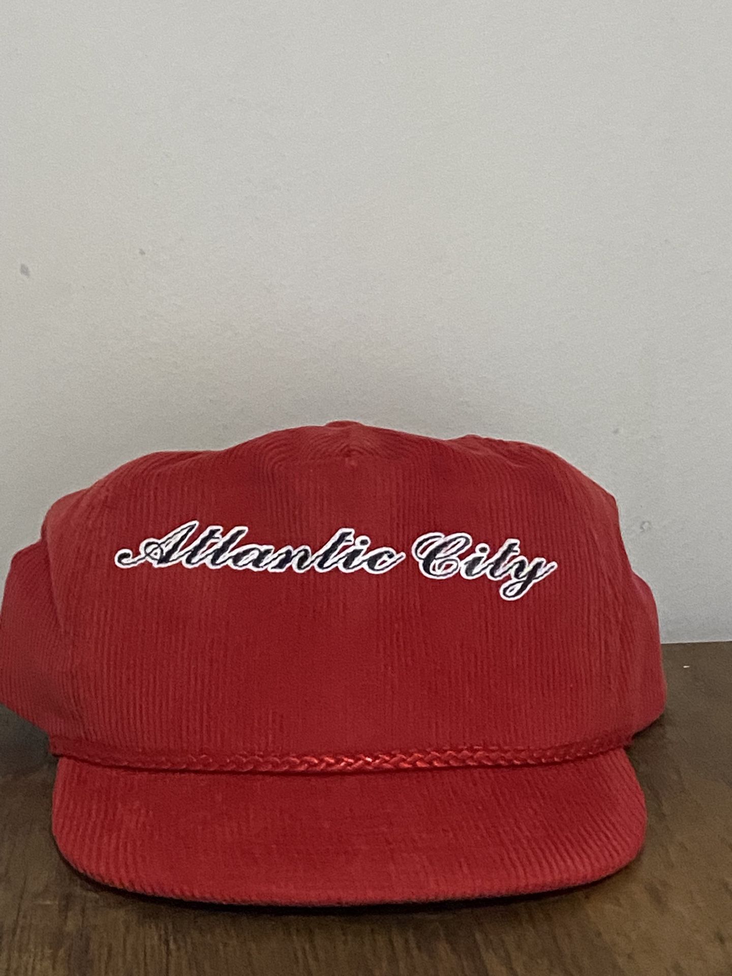 Atlantic City New Jersey Vintage Style Snapback Hat Corduroy Rope Trucker Cap