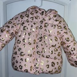 Baby Girl Leopard Puff Jacket 24 Months