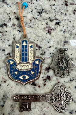 Hamsa Hand Charm Set with Key Pendant