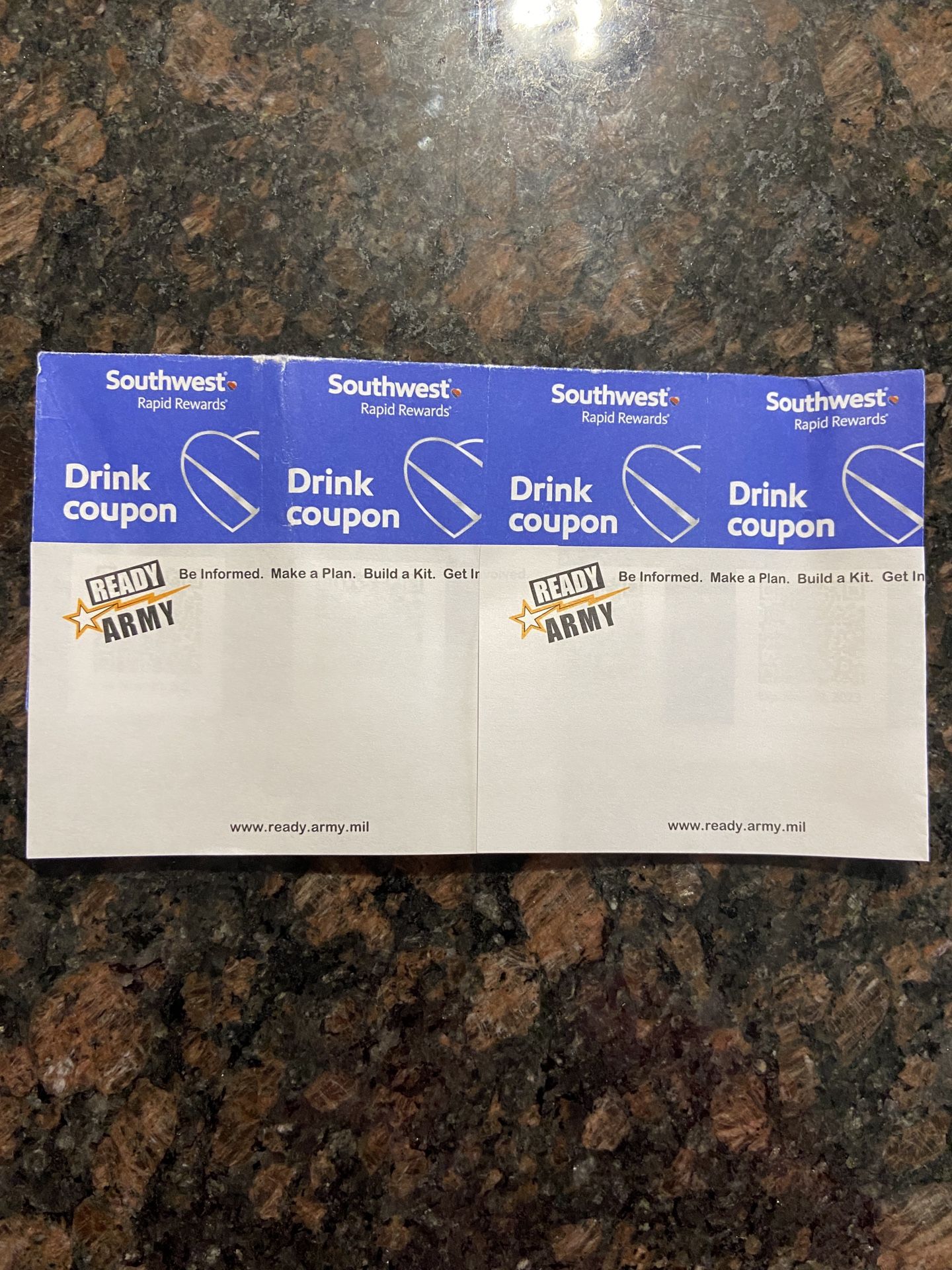 Southwest Airlines Drink Coupons