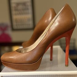 Woman's Michael Kors Barley Leather Rochelle Pump Heels Shoes Size 10M