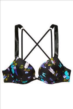Victoria's Secret Shine Strap Bombshell Add 2 Cups Push Up Bikini Top Size 34B