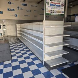 A frame Center aisle shelfing