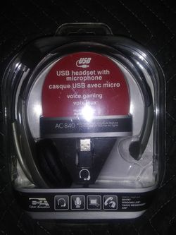 CYBER ACOUSTICS AC‑840 USB HEADSET NEW and USED