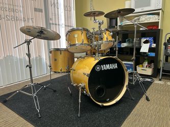 Yamaha stage custom Drum Kit Natural Wood Finish