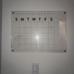 Glass Calendar Board  