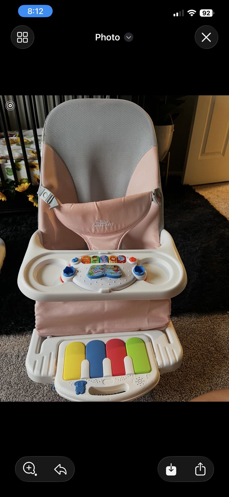 Sitting Chair With Piano Toy Attachments