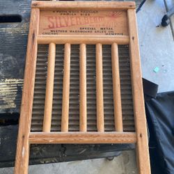 Antique Silver Beam Washboard 