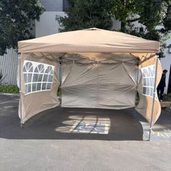 New 10’ x 10’ Eazy Pop Up Canopy with Walls And Ventilation No assemble Gazebo Tent Shade Outdoor