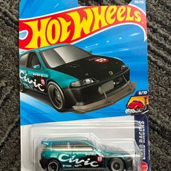 Hot Wheels Blue Custom Honda Civic – Brand New | Drag Racers