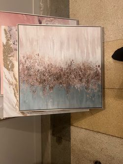Abstract Canvas Wall Art with Framed Edge