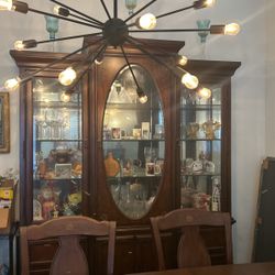 Beautiful China Cabinet With Matching Table