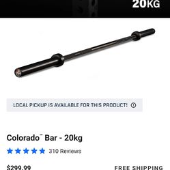 REP Fitness 20kg/44lb Olympic Size Mix Use Workout Lifting Bar - New Sealed