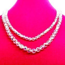 Vintage AB Crystal Necklace 