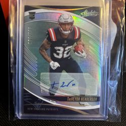 TreVeyon Henderson 2025 Panini Absolute #188 Spectrum Auto Rookie RC /299