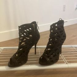Christian Dior Black Leather Booties 