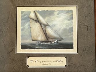 Against the Wind" Cutter Ship Framed Print by: Ruane Manning