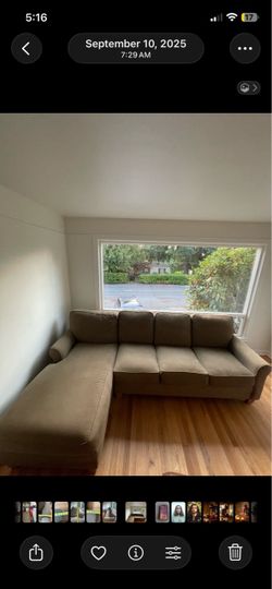 Bassett Furniture 107” chaise sectional couch