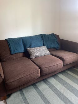 brown comfy couch