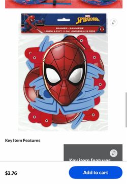 Spider-Man birthday banner 6.5 feet