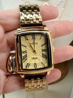 Invicta Celestial Draco 69139 Gold Tone Rectangular Watch Unisex Quartz New in Box