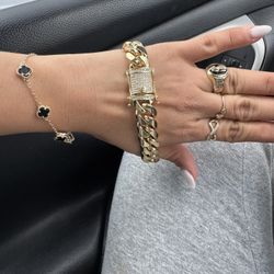 Pulsera Champado Oro 14 K 