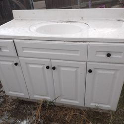 Bathroom Vanity 48 In Single Sink With Countertop Sink 