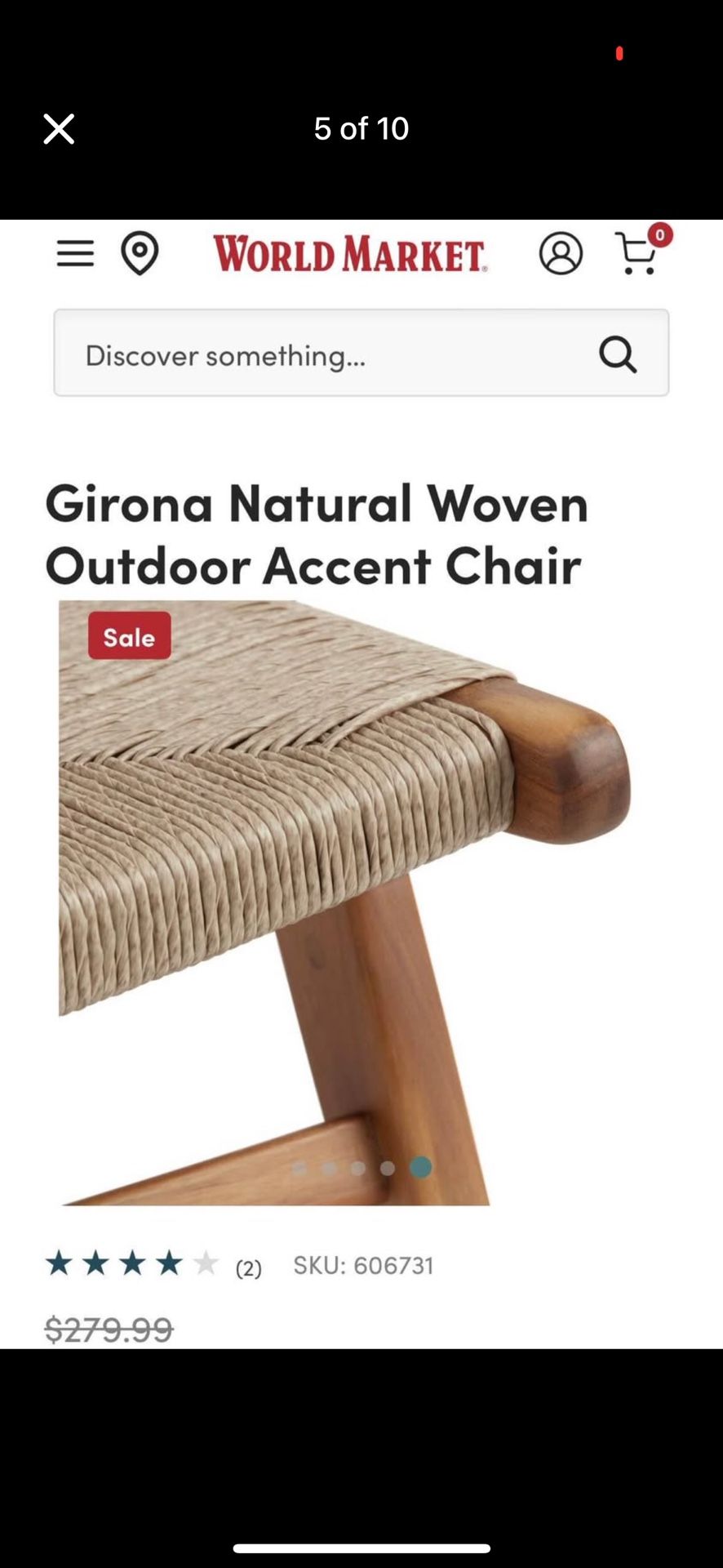 Outdoor Accent Chair