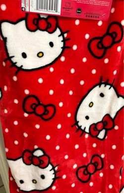 Hello Kitty Sanrio Plush Fleece Blanket