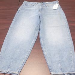 Blue Denim Jeans Woman Size 12 New With Tag