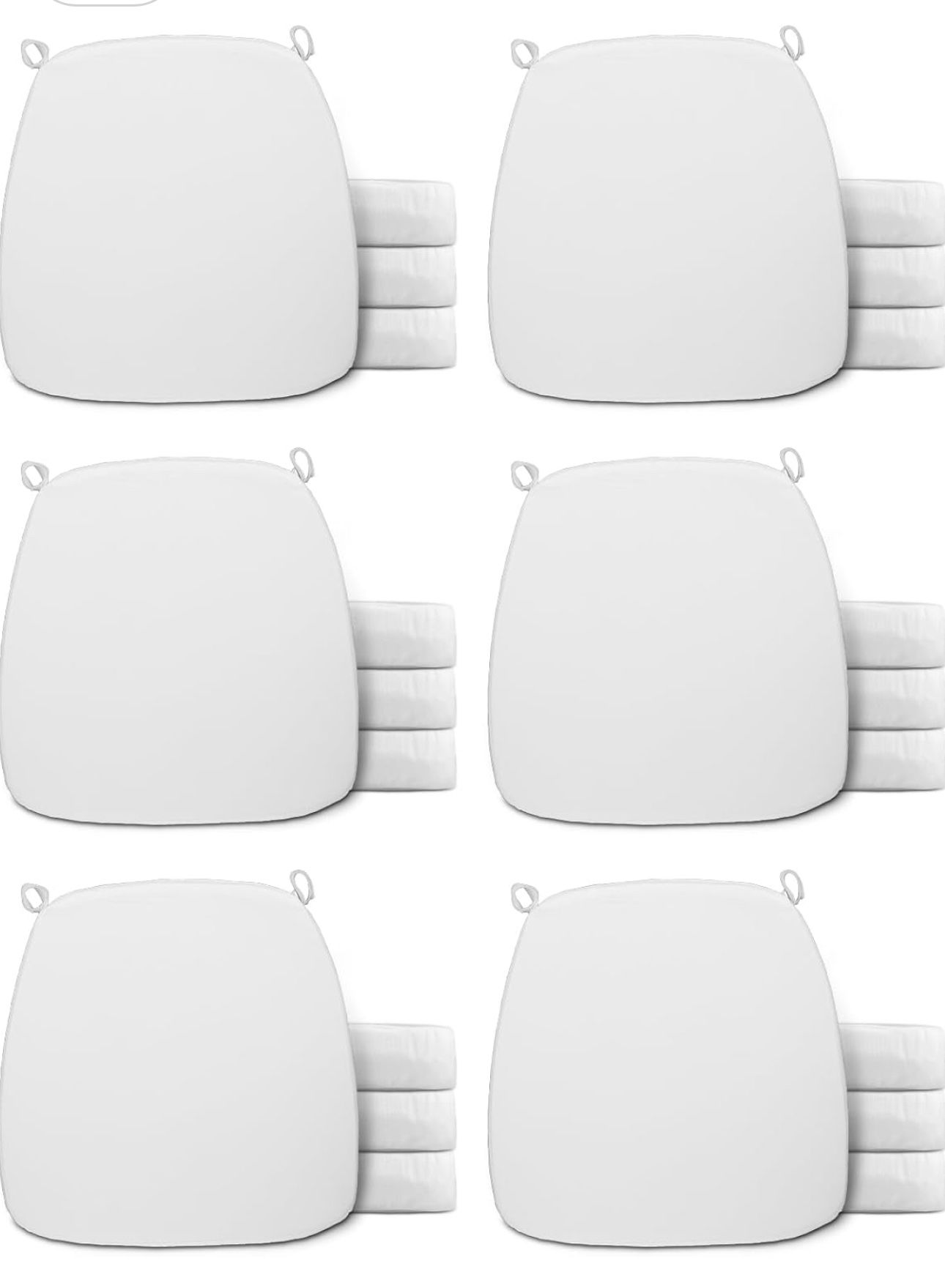 24 Wedding Chair Cushions 15”x15”x1” with Velcro Ties (See Note)