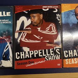 Chappelle’s show season 1 & 2 + “for what it’s worth” DVDs