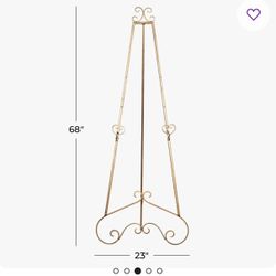 Gold Metal Large Scroll Easel