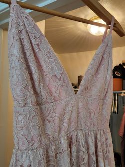Party Dress Lace Wedding Cocktail Formal Salmon Pink Windsor Xs