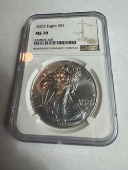 2025 American Silver Eagle S$1 NGC MS70