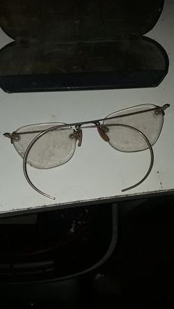 Antique glasses with case
