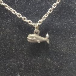 VTG Small Women's Ladies Girl's Whale Necklace Jewelry Ocean Sea Life Girls