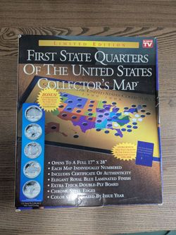 First State Quarters 1999 to 2008 Collector's Map (Complete)